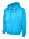 UC504 Adults Classic Fill Zip Hooded Sweatshirt Sky colour image